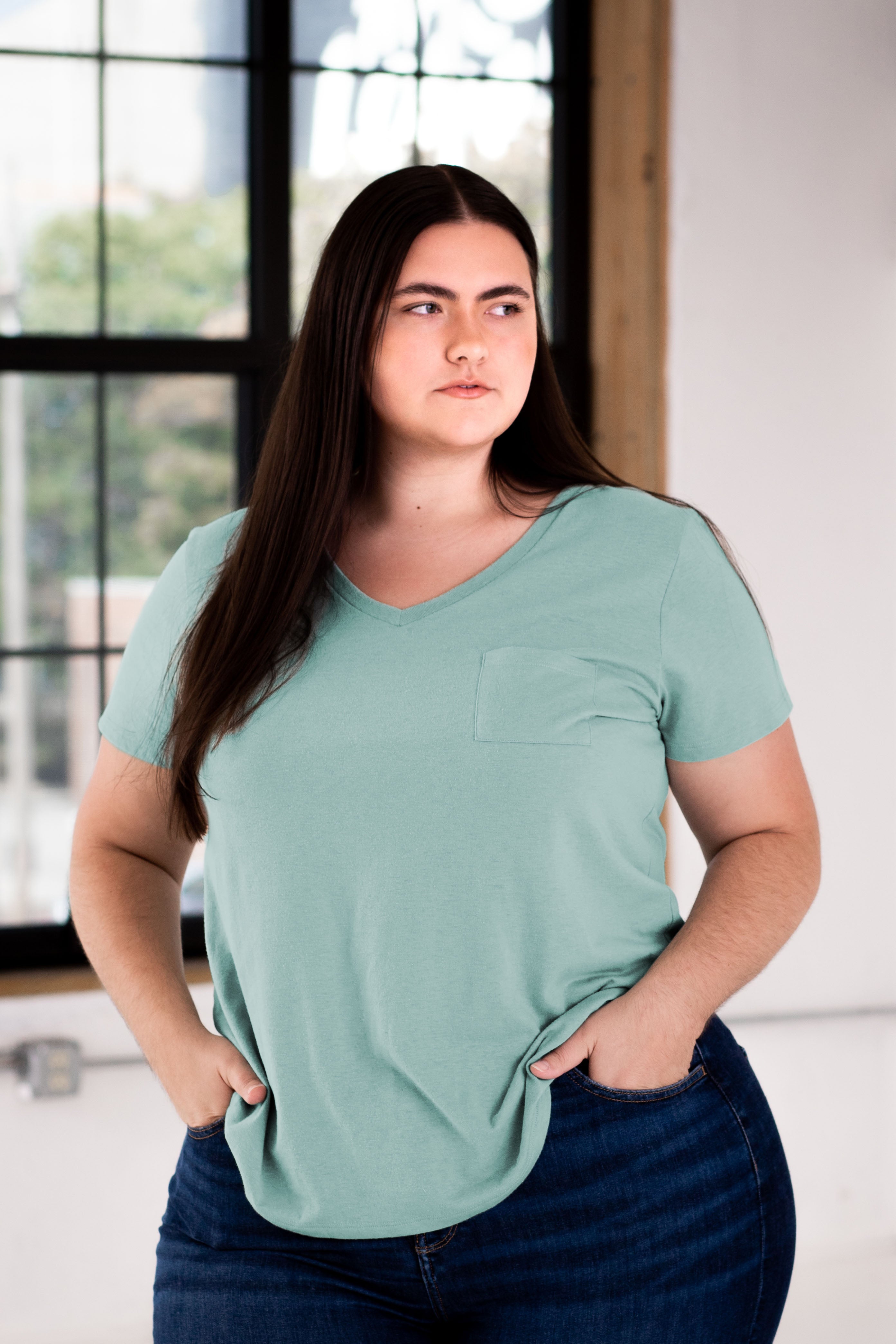 V-Neck Pocket Tee