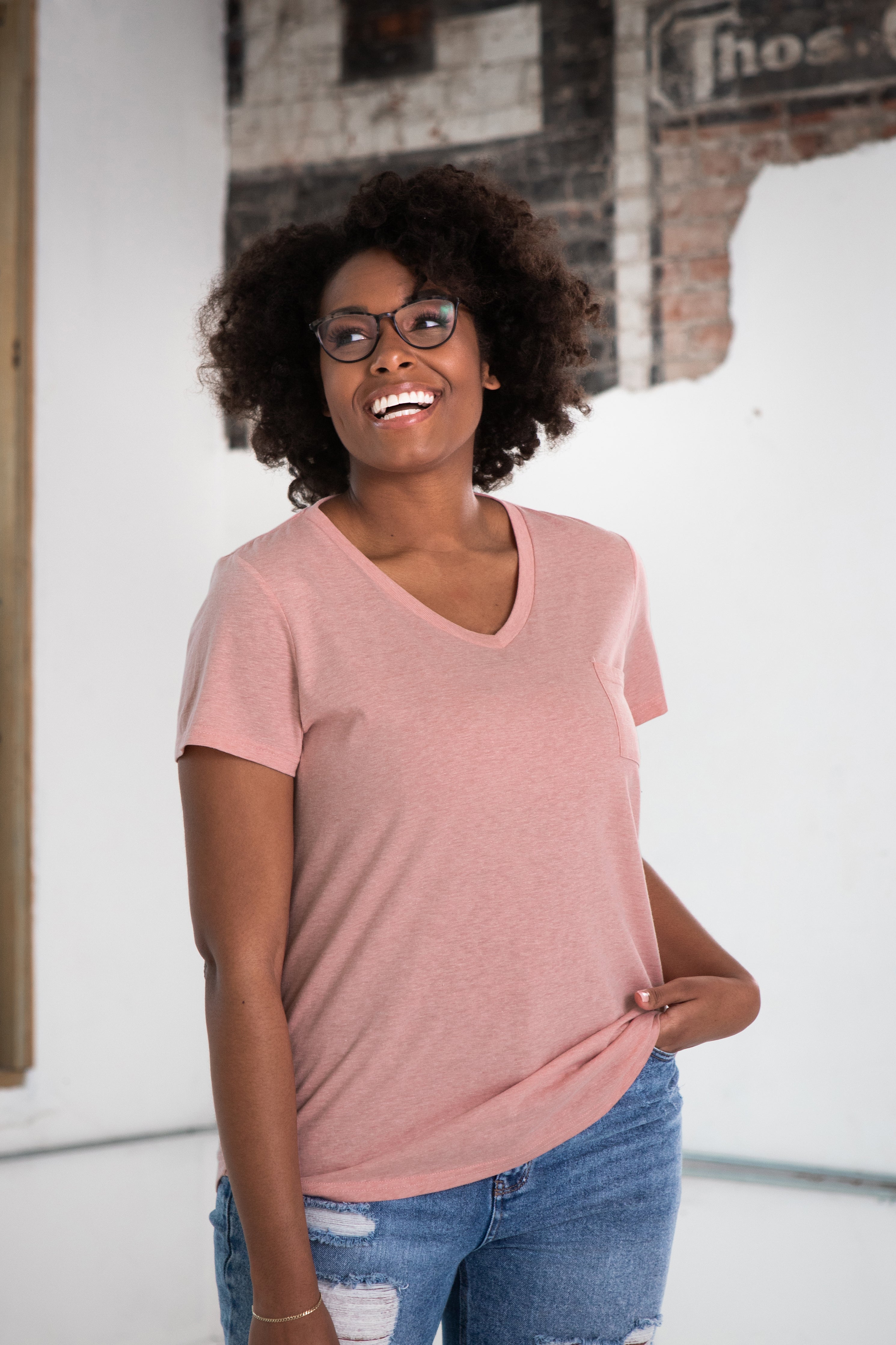 V-Neck Pocket Tee